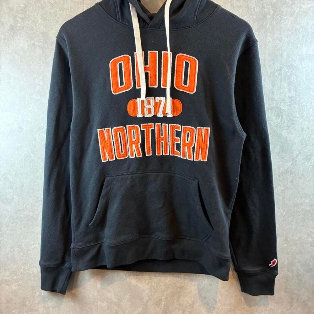 Unbranded Men's Black and Navy Hoodie